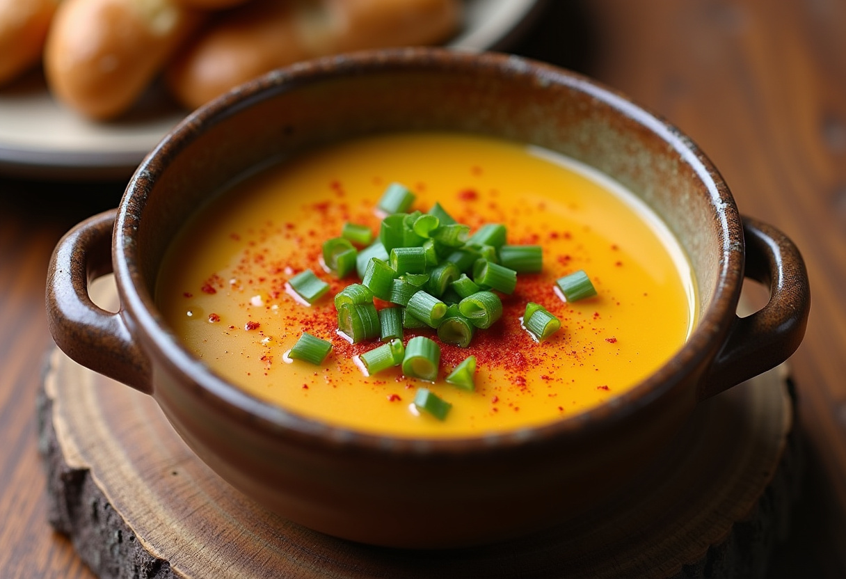 Delicious bowl of Cajun Potato Soup with bacon, cheese, and parsley garnish.