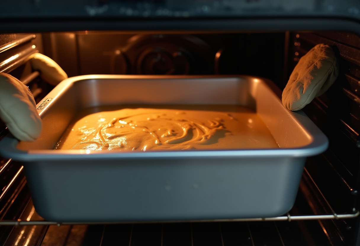 Delicious Carrot Cake batter ready to bake in the oven.