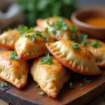 Freshly baked Healthy Sourdough Discard Empanadas ready to enjoy.