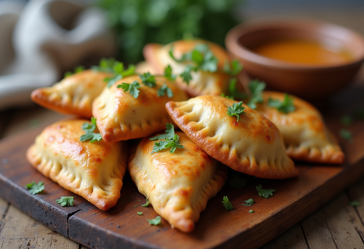 Freshly baked Healthy Sourdough Discard Empanadas ready to enjoy