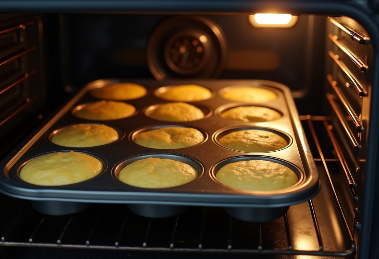 Freshly baked Southern-Style Honey Butter Cornbread Poppers in a muffin tin.