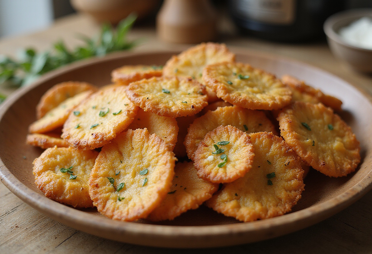 Delicious homemade cottage cheese chips, crispy and ready to eat.