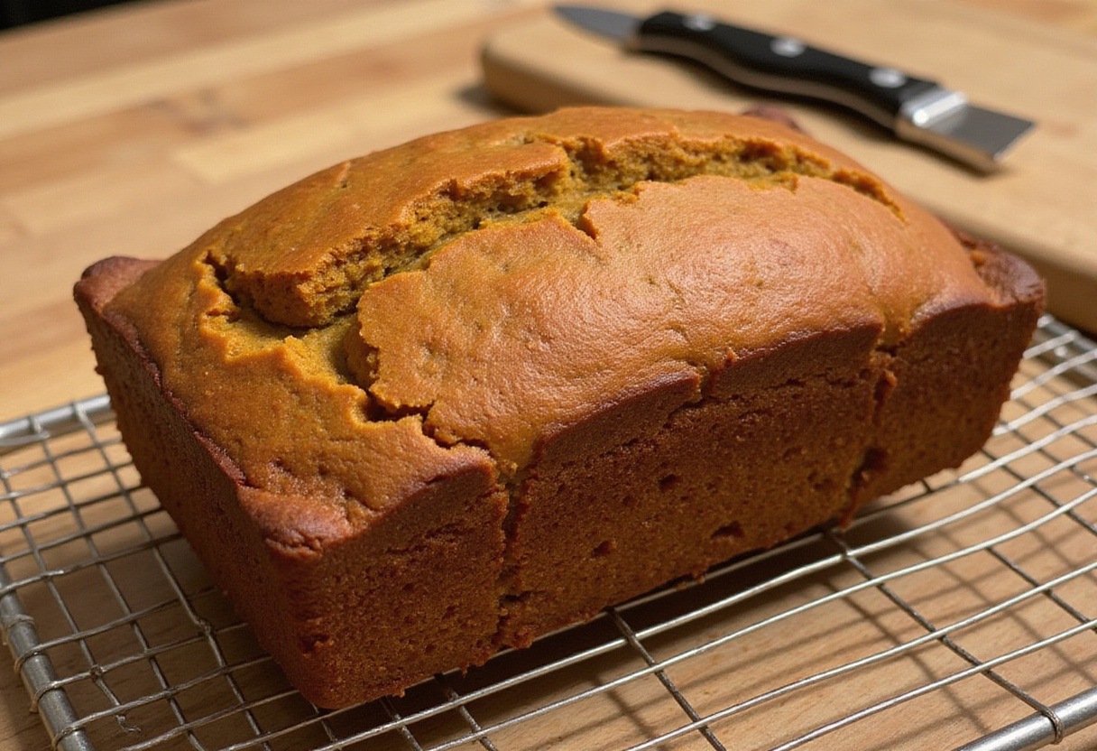 Delicious, freshly baked Libby pumpkin bread.