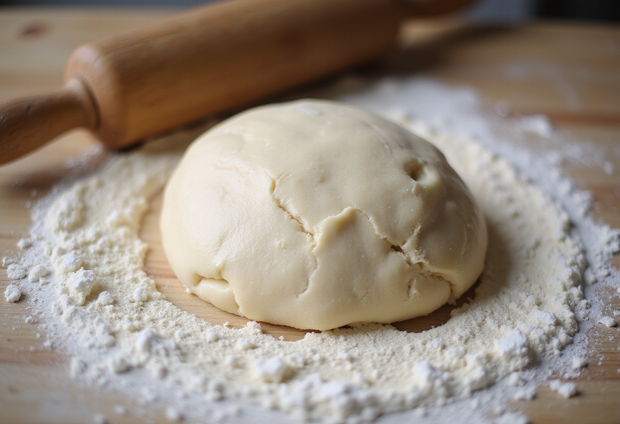 Kneading dough for homemade Amish Cinnamon Bread.