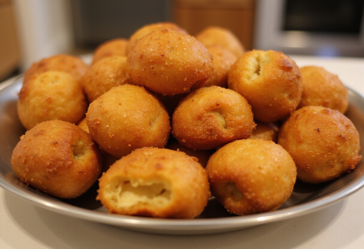 Delicious Rotel Cream Cheese Sausage Balls ready to be served.