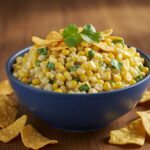 Final presentation of Frito Corn Salad, showcasing the colorful mix and crunchy texture, perfect for serving in a bowl.