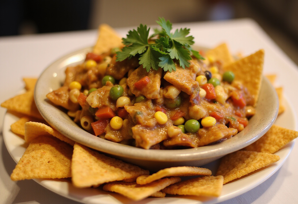 Final presentation of the Best Frito Corn Salad, showcasing the colorful mix and crunchy texture, perfect for serving in a bowl.