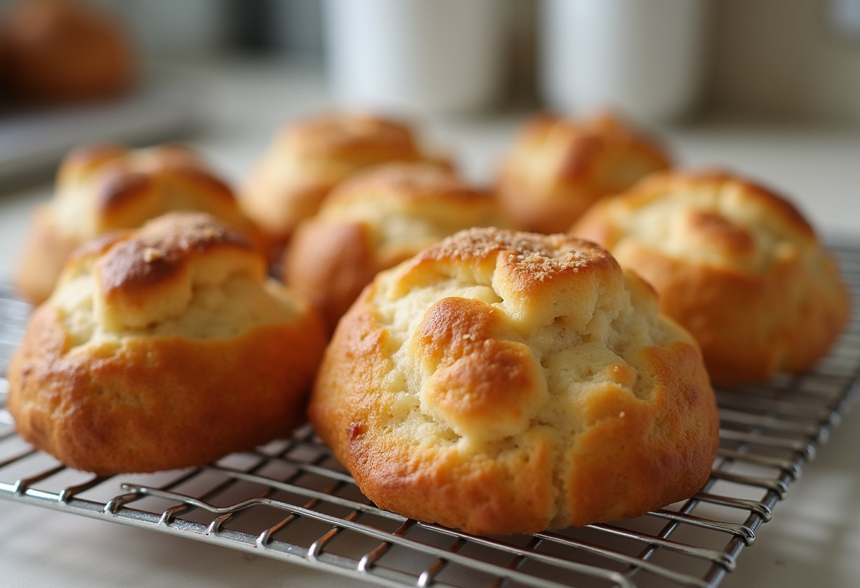 Making Delicious Cruffins by arranging layered dough in a muffin tin, showcasing amateur baking techniques in a modern kitchen.