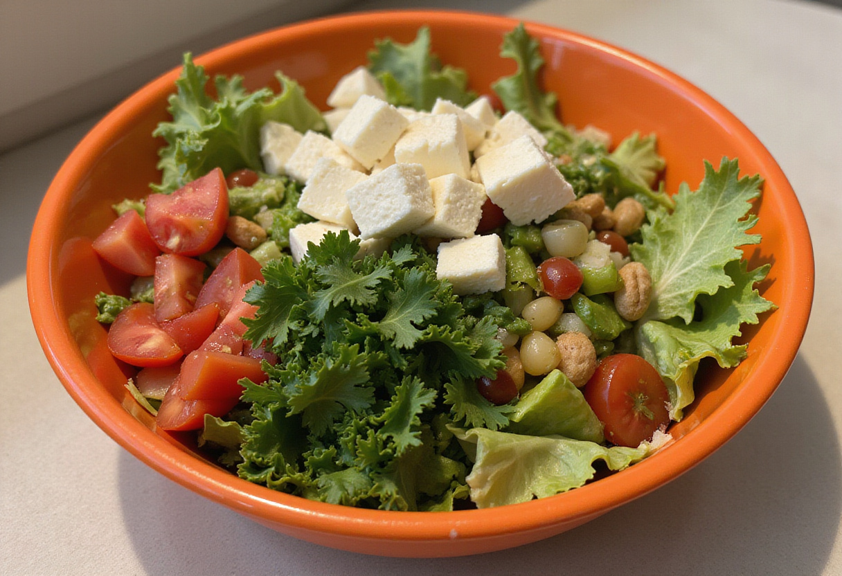 Preparing fresh vegetables, including crisp lettuce and juicy tomatoes, showcasing the preparation for tasty halloumi wraps.