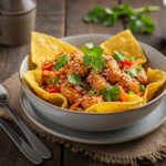 Final presentation of the BEST Egg Roll in a Bowl Recipe, with vibrant ingredients and garnishes creating a mouthwatering visual feast.